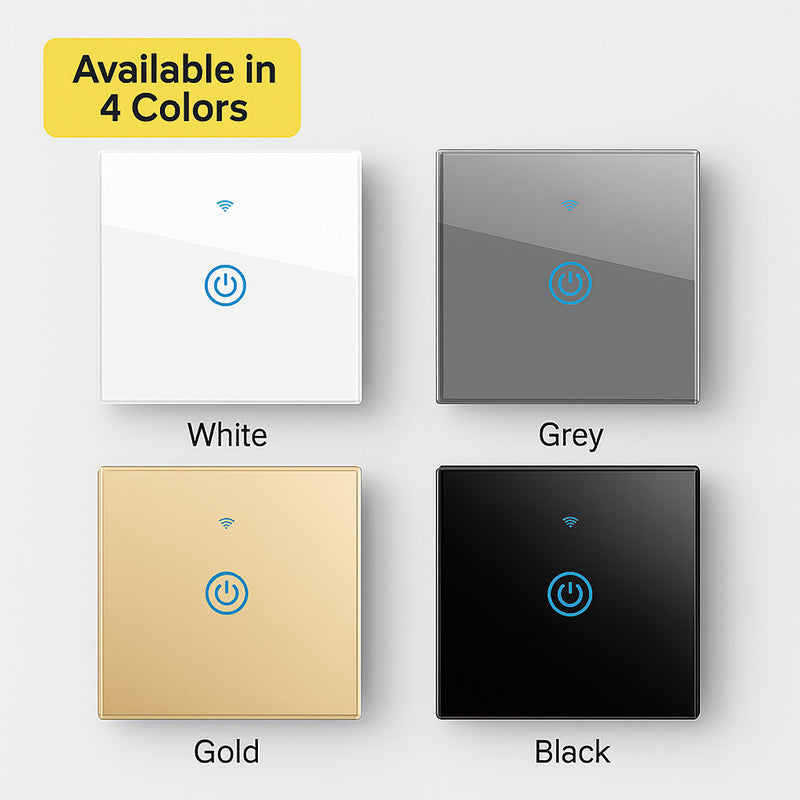 TEP智能系列開關 | Smart WiFi Touch Switch |Voice Control|Glass Touch Panel|WiFi + App + 語音控制|現代家居首選支援App遙控、語音控制 |玻璃面板 |1/2/3位可選