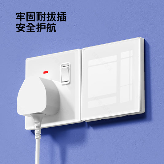 TEP 鋼化玻璃系列｜高端超薄大面板插座 全屋配套